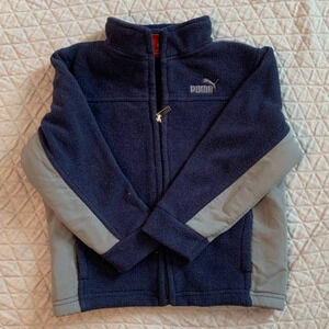 5/ $25 𝅺PUMA Blue and Gray Fleece Jacket 24M